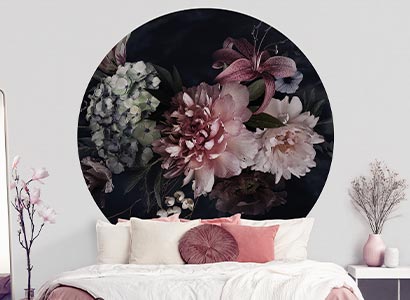 Round wallpaper Flowers & floral