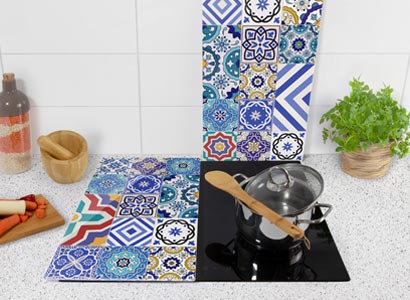 Stove top covers patterns tiles