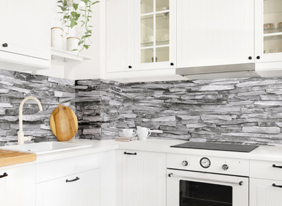 Kitchen wall cladding stone
