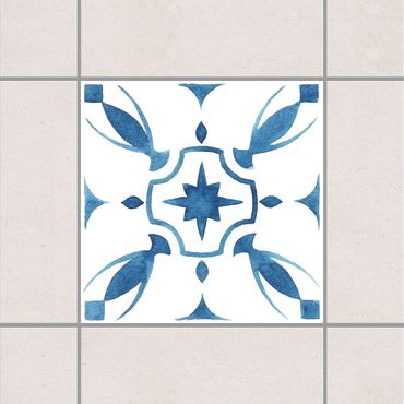 Tile sticker - Pattern Blue White Series No.1