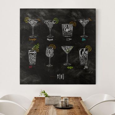 Print on canvas - Cocktail Menu