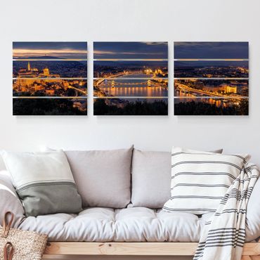 Print on wood - View Of Budapest