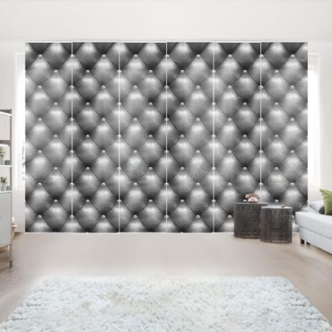 Sliding panel curtains set - Chesterfield Black