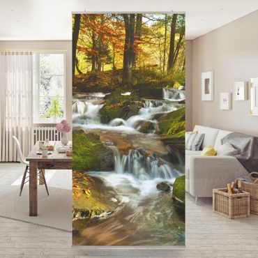 Room divider - Waterfall Autumnal Forest