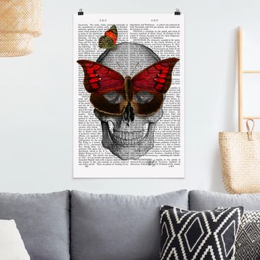 Poster quote - Scary Reading - Butterfly Mask