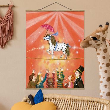 Fabric print with poster hangers - Circus Pony Micki