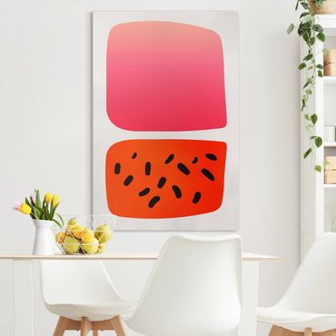 Print on canvas - Abstract Shapes - Melon And Pink