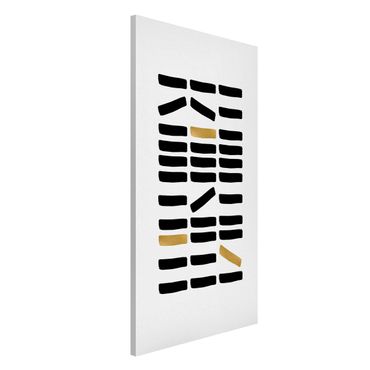 Magnetic memo board - Black And Golden Bars