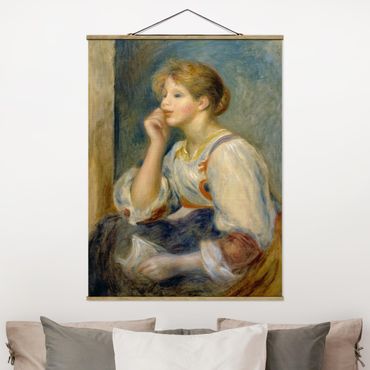 Fabric print with poster hangers - Auguste Renoir - Woman with a Letter