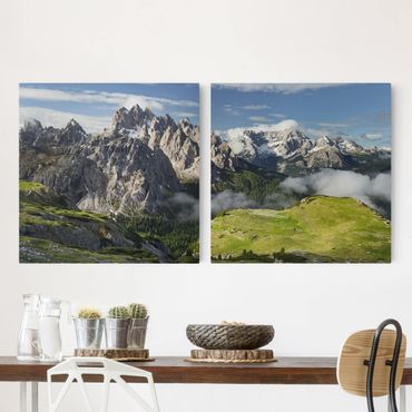 Print on canvas 2 parts - Italian Alps