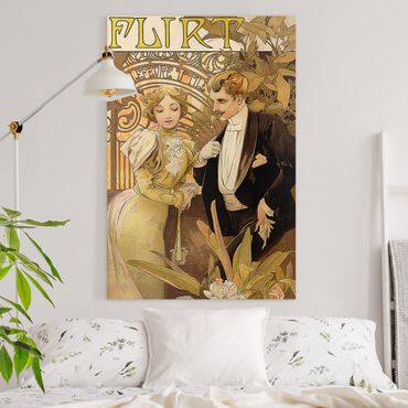 Canvas print - Alfons Mucha - Advertising Poster For Flirt Biscuits