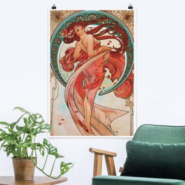 Poster art print - Alfons Mucha - Four Arts - Dance