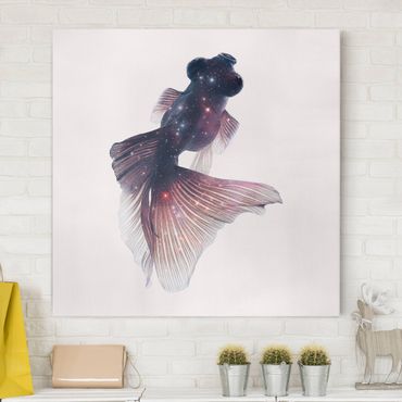 Print on canvas - Fish With Galaxy