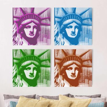 Print on canvas 4 parts - No.YK13 Statue of Liberty