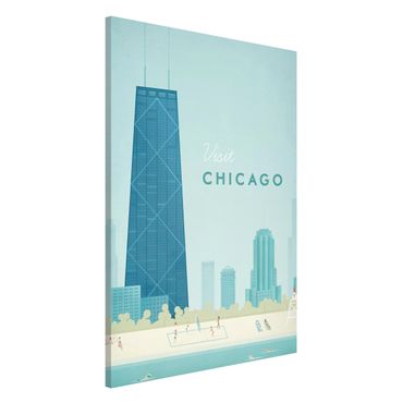 Magnetic memo board - Travel Poster - Chicago