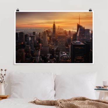 Poster - Manhattan Skyline Evening