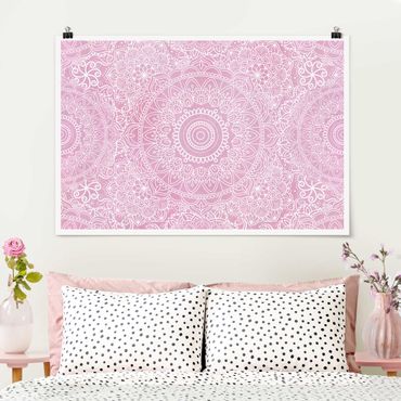 Poster - Pattern Mandala Light Pink