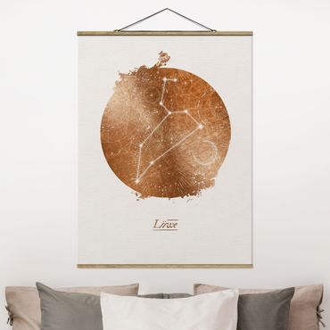 Fabric print with poster hangers - Leo Gold