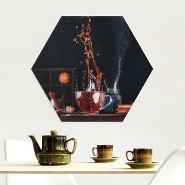 Alu-Dibond hexagon - Tea Composition