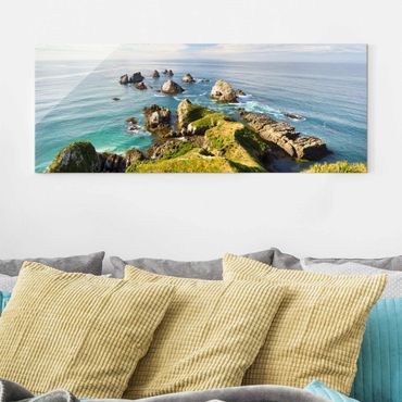 Glass print - Nugget Point In New Zealand