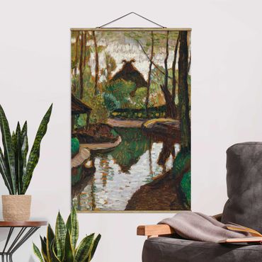 Fabric print with poster hangers - Otto Modersohn - Spring at the Wümme
