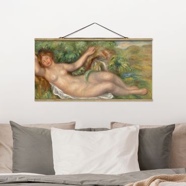 Fabric print with poster hangers - Auguste Renoir - Nude Lying, The Source