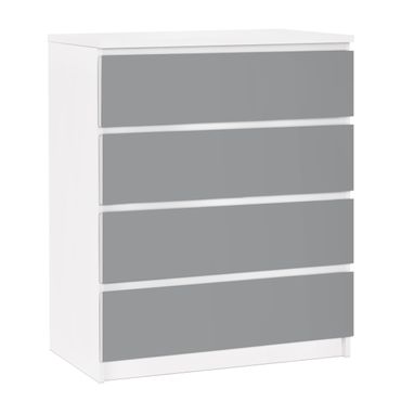 Adhesive film for furniture IKEA - Malm chest of 4x drawers - Colour Cool Grey