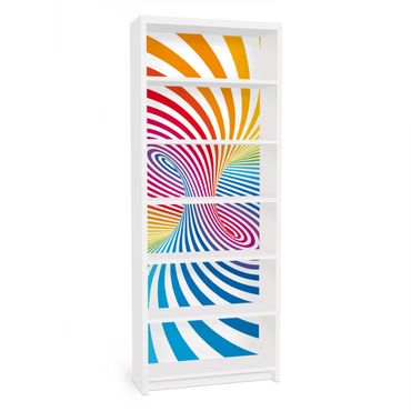 Adhesive film for furniture IKEA - Billy bookcase - Colour Vortex