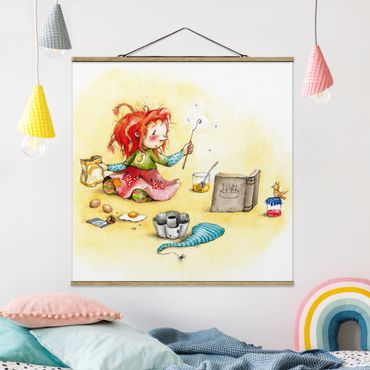 Fabric print with poster hangers - Frida's Magical Bakery