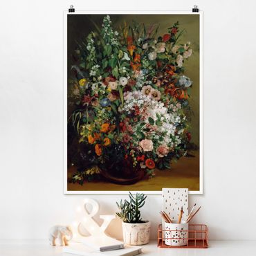 Poster art print - Gustave Courbet - Bouquet of Flowers in a Vase