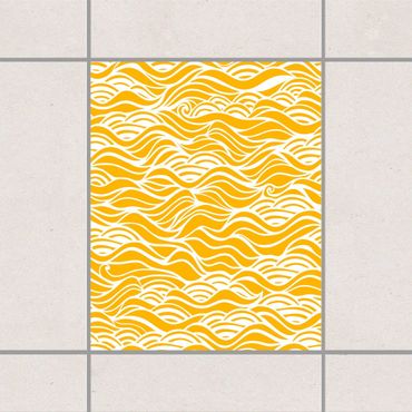 Tile sticker - They dreamed of delicate waves seaside Melon Yellow