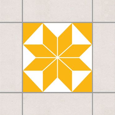 Tile sticker - Star pattern Melon Yellow