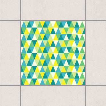 Tile sticker - Green Triangles