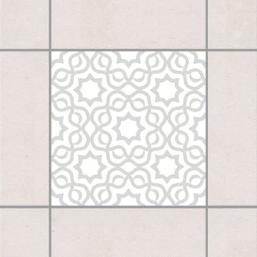Tile sticker - Islamic White Light Grey