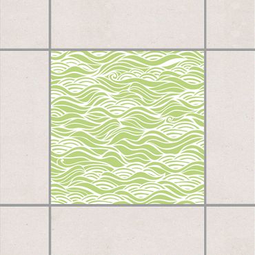 Tile sticker - They dreamed of delicate waves on the sea Spring Green