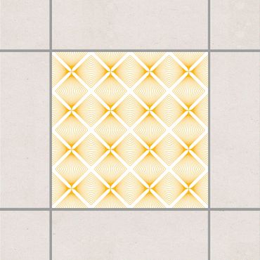 Tile sticker - Tender Vintage Caro White Melon Yellow