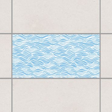 Tile sticker - They dreamed of delicate waves on the sea Light Blue