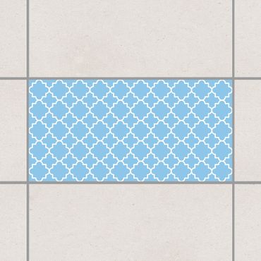 Tile sticker - Traditional Quatrefoil Light Blue