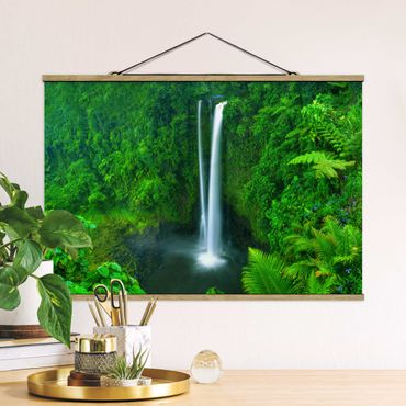 Fabric print with poster hangers - Heavenly Waterfall