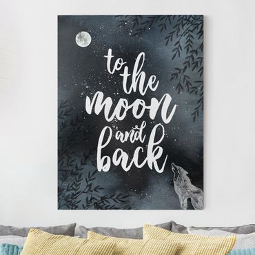 Print on canvas - Love You To The Moon And Back