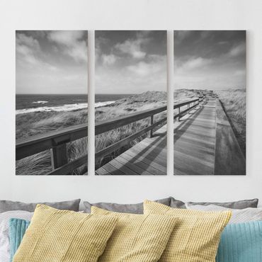 Print on canvas 3 parts - Stroll At The North Sea ll