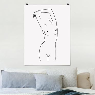 Poster - Line Art Nude Black And White