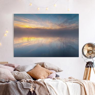 Print on canvas - Sunrise Swedish Lake