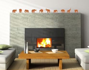 Wall sticker - No.88 ten elephants