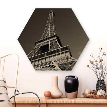 Wooden hexagon - Eiffel tower