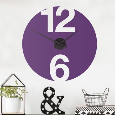 Wall sticker clock - 12 And 6
