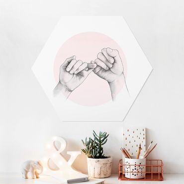 Forex hexagon - Illustration Hands Friendship Circle Pink White