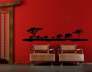 Wall sticker - No.TM11 elephant Family