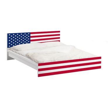 Adhesive film for furniture IKEA - Malm bed 140x200cm - Flag of America 1