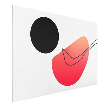 Print on forex - Abstract Shapes - Black Sun